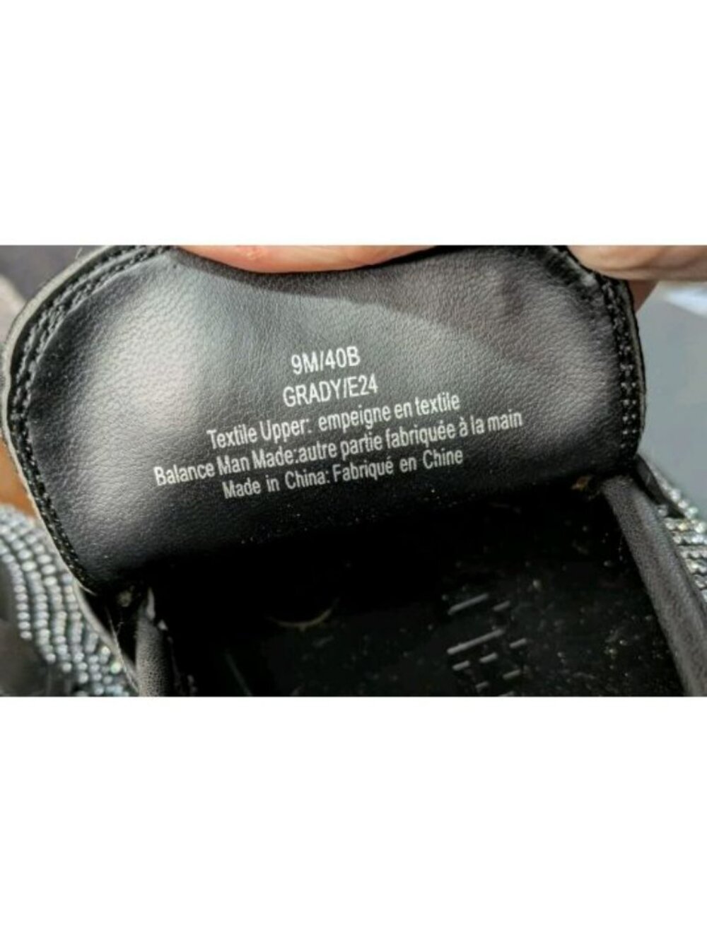 Sz 9 Karl Lagerfeld Paris Grady Slip On Chunky Loafer Black Y2K Rhinestone Bling - Picture 8 of 9